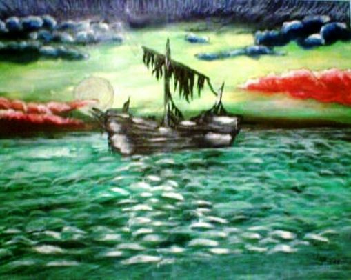 Geisterschiff - Acryl auf Leinwand