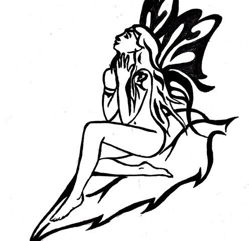 Tatoovorlage - Fineliner auf Skizzenblock