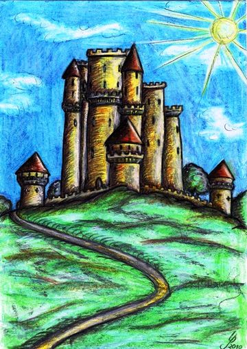 Burg Drachinkel - Illustration f�r Kinderbuch