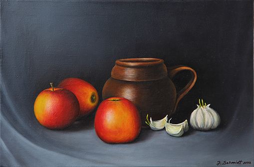 �pfel mit Knoblauch