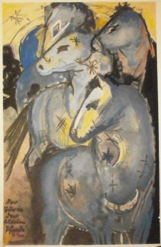 Der Turm der blauen Pferde nach Franz Marc