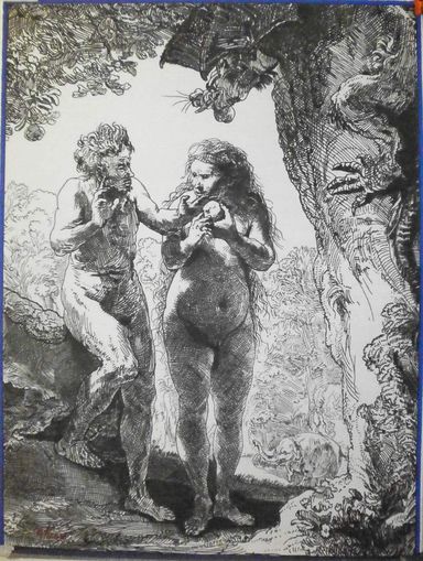 Adam und Eva nach Rembrandt