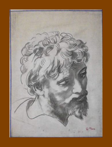 1Studie zu Kopf eines jungen Apostel nach Raffael