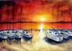 Boote warten