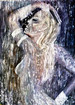 Frau unter Dusche