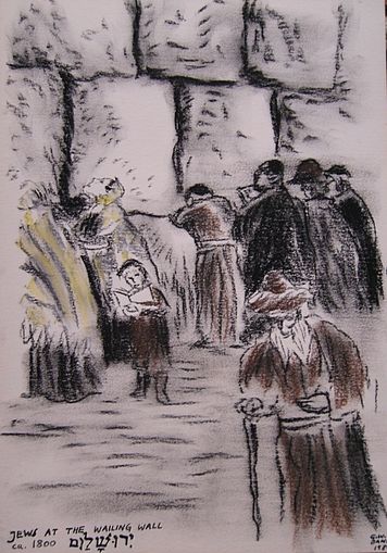 An der Klagemauer in Jerusalem