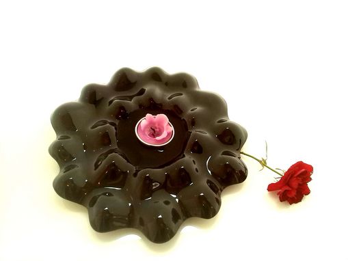 Schwimmkerzenschale Wasserinformation schwarz