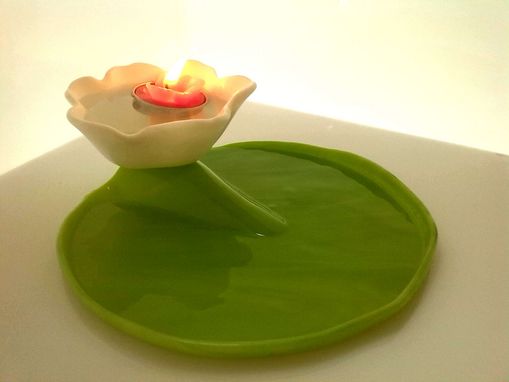 Schwimmkerzenglasschale Seerose