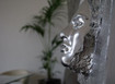 Wandbilder Break Through Silber Skulptur