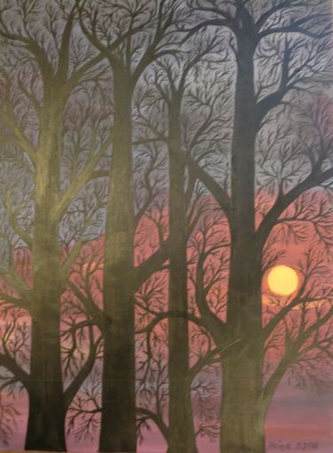 B�ume im Abendlicht