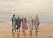 Marokkanerinnen beim Strandspaziergang