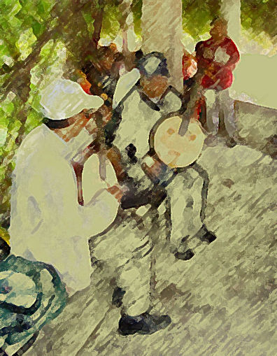 Mehrere Banjospieler