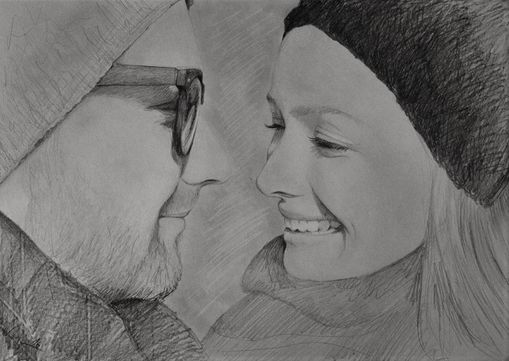 Portraitzeichnung eines P�rchens