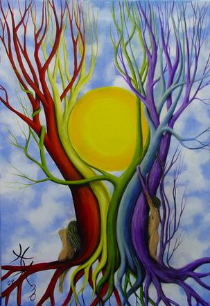 Baum des Lebens (R) - In den Farben des Regenbogens