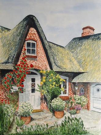 Friesenhaus in Bl�tenpracht