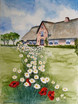 Bauernhaus mit Mohn ...