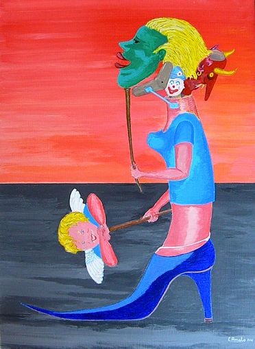 Woman  with the cell phone
