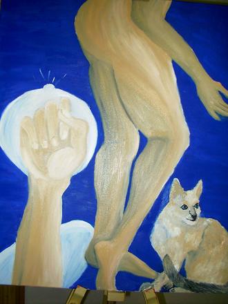 Mann, Frau und Katze