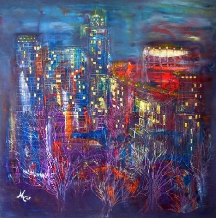 " FRANKFURT BEI NACHT "