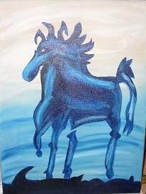 Blaues Pferd