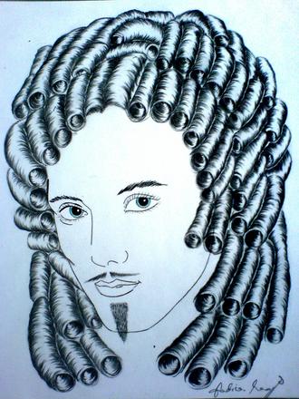 Herr mit Allonge Per�cke