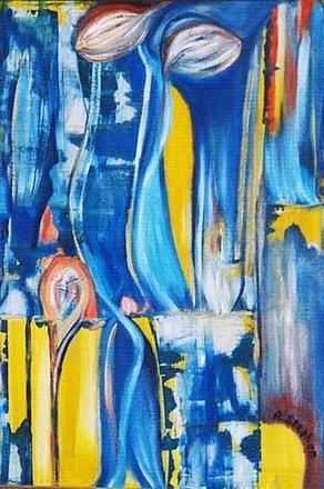 Die blaue Vase / Entwicklung